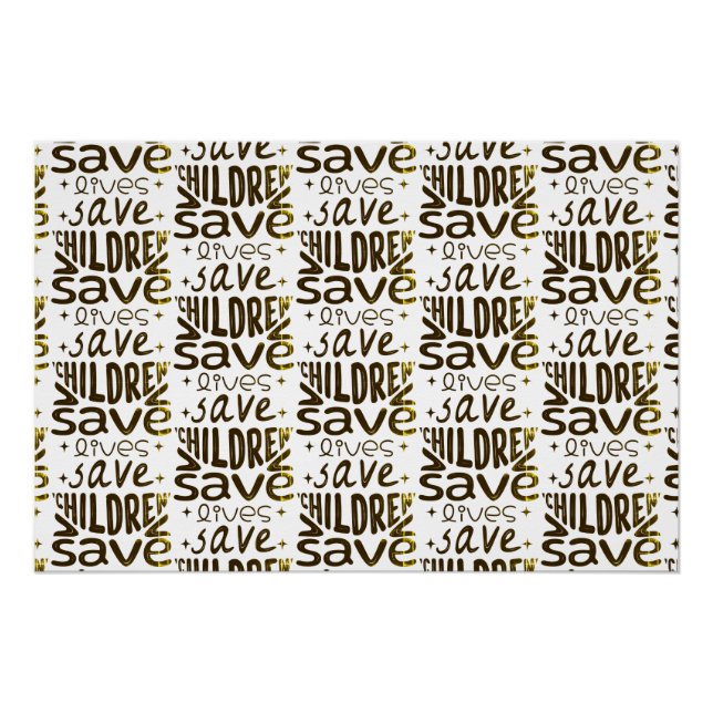 Póster Salven niños, salven vidas (Anverso)