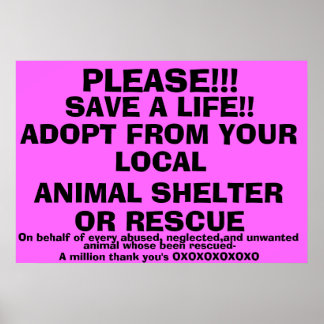 PÓSTER ¡SALVEN UNA VIDA ADOPTADA!