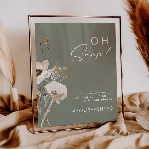 Póster Salvia de Flor Silvestre Caprichosa Oh Sorpresa Pó