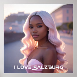 PÓSTER SALZBURG - AUSTRIA - I LOVE SALZBURG