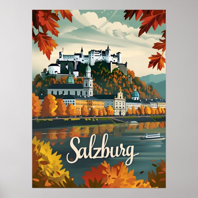 Póster Salzburg Vintage (Frente)