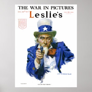 Póster Sam, el tío semanal de Leslie en 1917