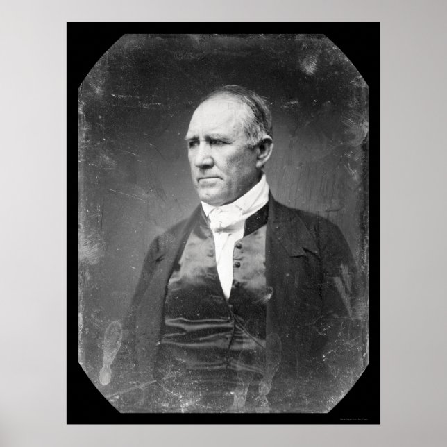 Póster Sam Houston Texas Daguerreotipo 1841 (Frente)
