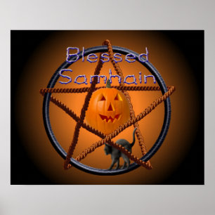 Póster samhain pentacle