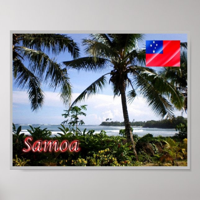 Póster Samoa - Costa - Panorama - (Frente)