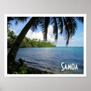 Póster Samoa, Océano Pacífico meridional