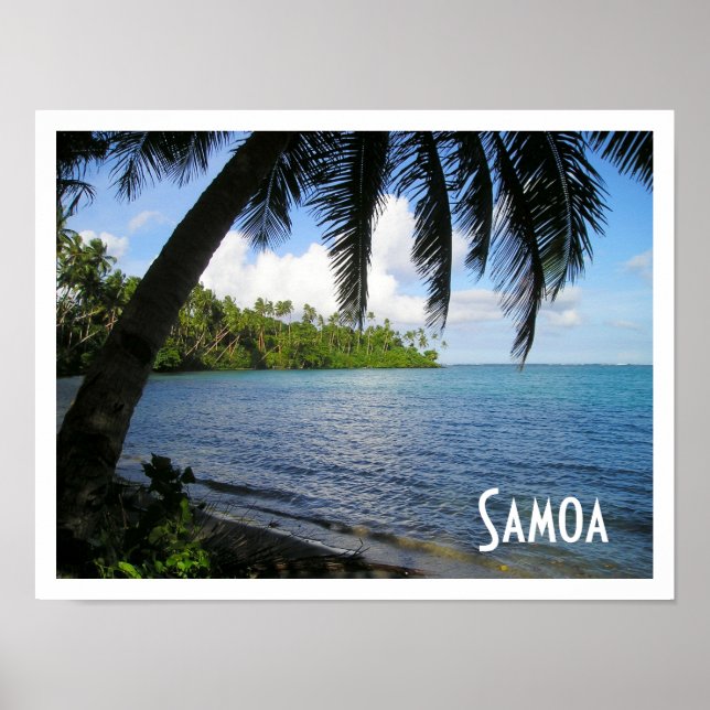 Póster Samoa, Océano Pacífico meridional (Frente)