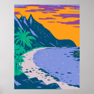 Póster Samoa Ofu Beach