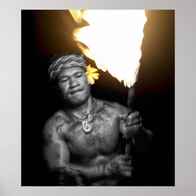 PÓSTER SAMOAN FIRE DANCER (Frente)