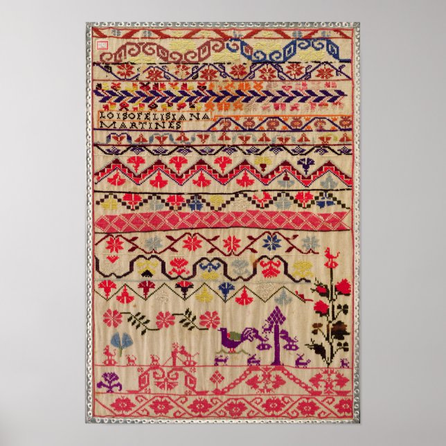 Póster Sampler de bordado (Frente)