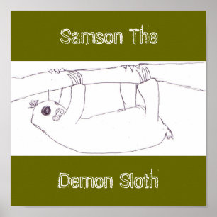 Póster samson the demon sloth