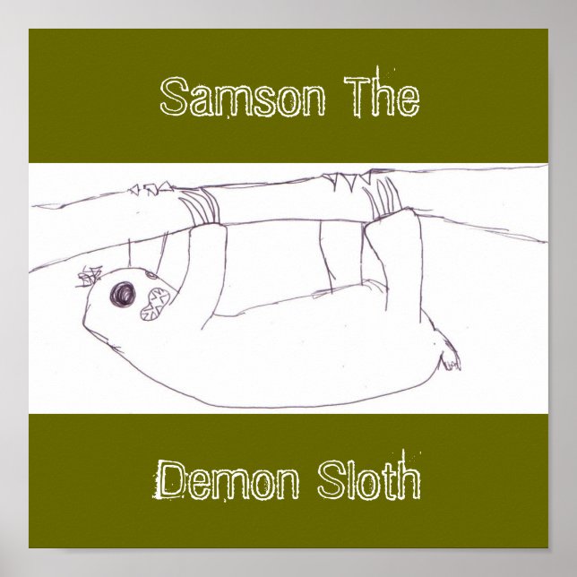 Póster samson the demon sloth (Frente)