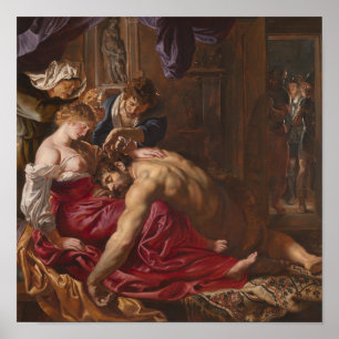 Póster Samson y Delilah por Peter Paul Rubens