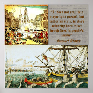 Póster Samuel Adams - sublevación de Boston