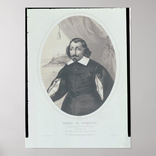 Póster Samuel de Champlain 1854 (Frente)