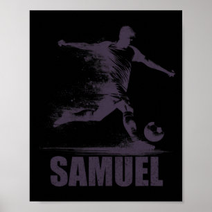 Póster Samuel Fútbol Chicos Personalizado Primer Nombre S