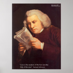 Póster Samuel Johnson Love es un Poster de la sabiduría