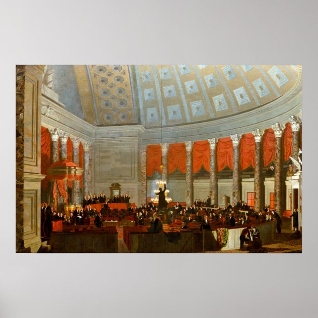 Póster Samuel Morse La Cámara de Representantes (Frente)