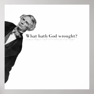 Póster Samuel Morse y el primer mensaje telegráfico