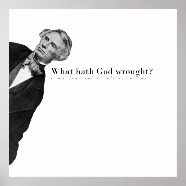 Póster Samuel Morse y el primer mensaje telegráfico (Frente)