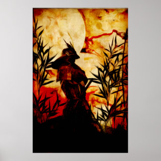 Póster Samurai antes de la batalla