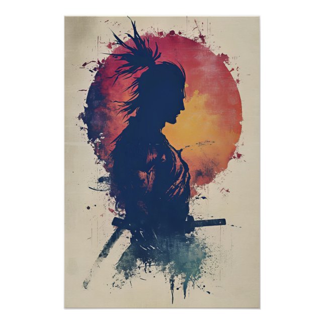 Póster Samurai at Sunset (Anverso)