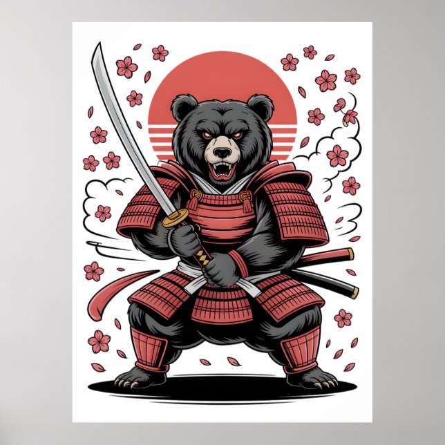 Póster Samurai Bear  Poster (Frente)