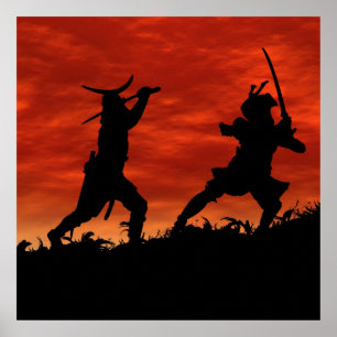 Póster Samurai en duelo