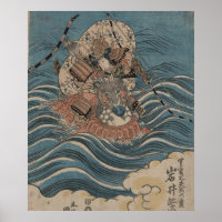 Samurai en Horseback alrededor de 1830