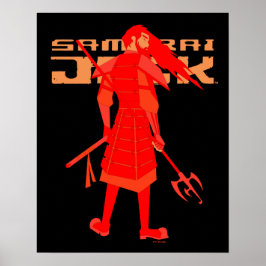 Póster Samurai Jack Red Warrior Graphic