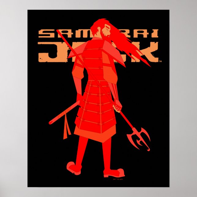 Póster Samurai Jack Red Warrior Graphic (Frente)