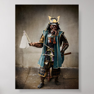 Póster Samurai japonés en la Armada del Comandante