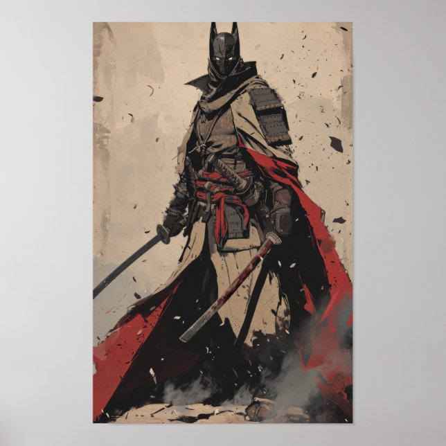 Póster Samurai Ninja Dark Knight Poster - Sword Pose (Frente)