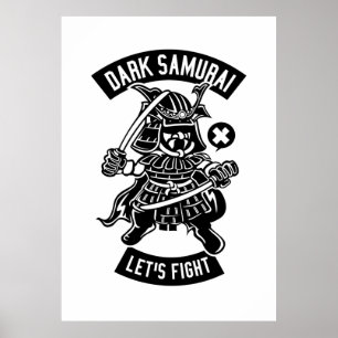 Póster Samurai oscuro