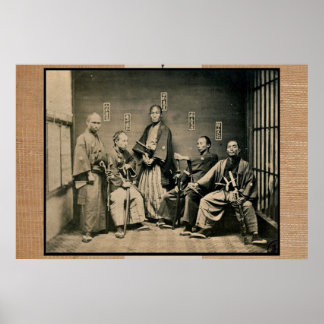 Póster samurai, tokyo 1860