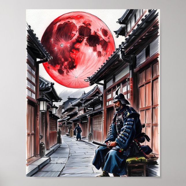 Póster Samurai Under the Blood Moon Poster (Frente)