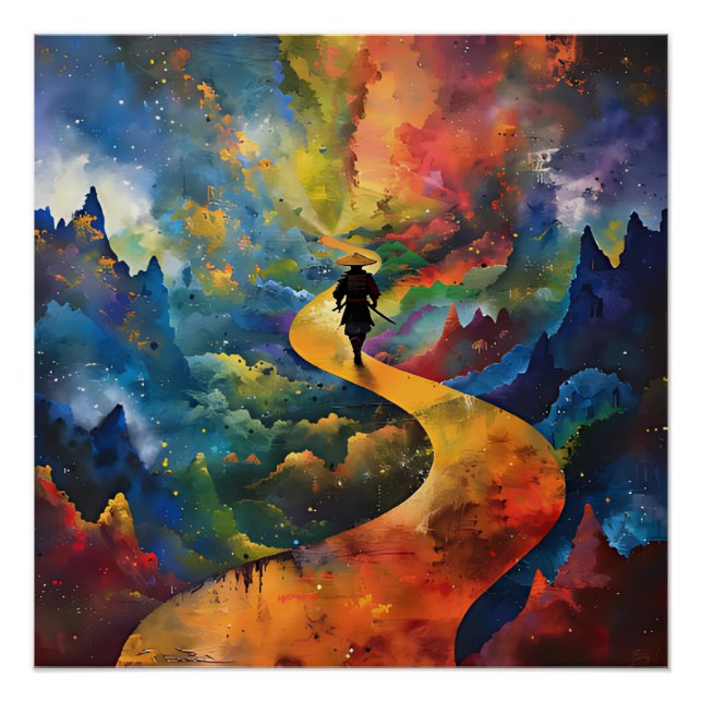 Póster samurai walks (Anverso)