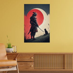Póster Samurai y Gato: Vigilia en la Luna