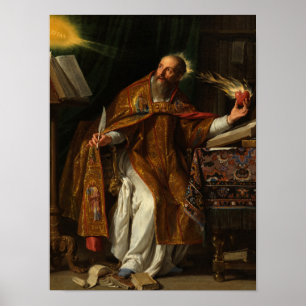 Póster San Agustín, 1645 por Philippe de Champaigne