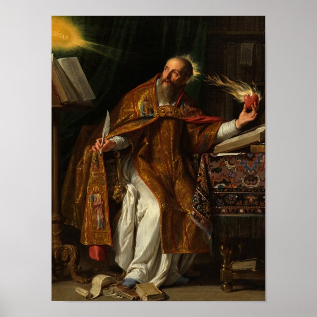 Póster San Agustín, 1645 por Philippe de Champaigne (Frente)