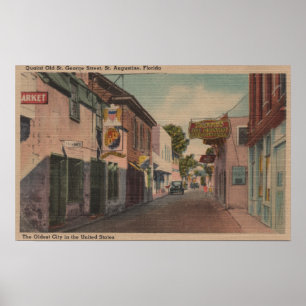 Póster San Agustín, Florida - Vista de la calle San Jorge