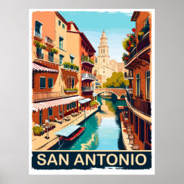 Póster San Antonio, ciudad, viajes