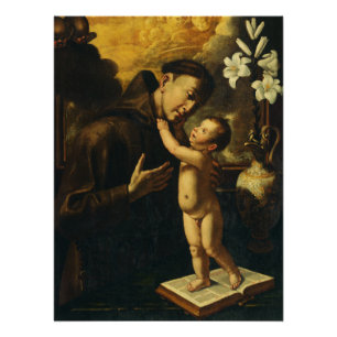 Póster San Antonio de Padua con el Niño Jesús