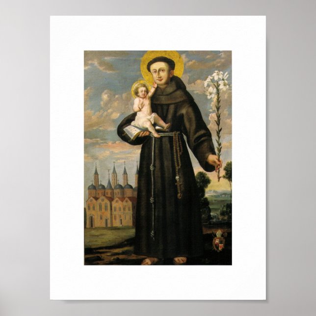 Póster San Antonio de Padua con el Niño Jesús (Frente)