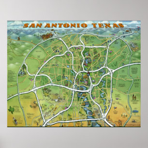 Póster San Antonio Texas