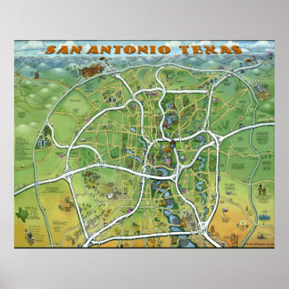 Póster San Antonio Texas