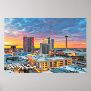 Póster San Antonio, Texas, Estados Unidos