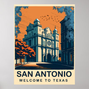 Póster San Antonio, Texas, Viajes