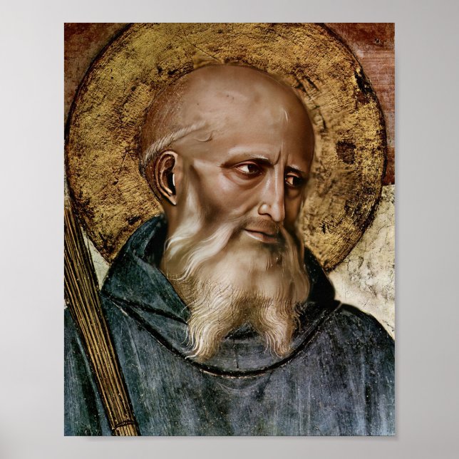 Póster San Benedicto Católico San Fra Angelico (Frente)