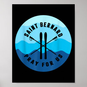 Póster San Bernardo De Montjoux Nieve Esquí Invierno Esqu